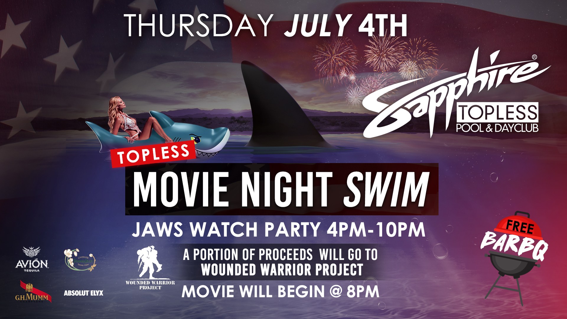 Movie Night Swim & Jaws Watch Party