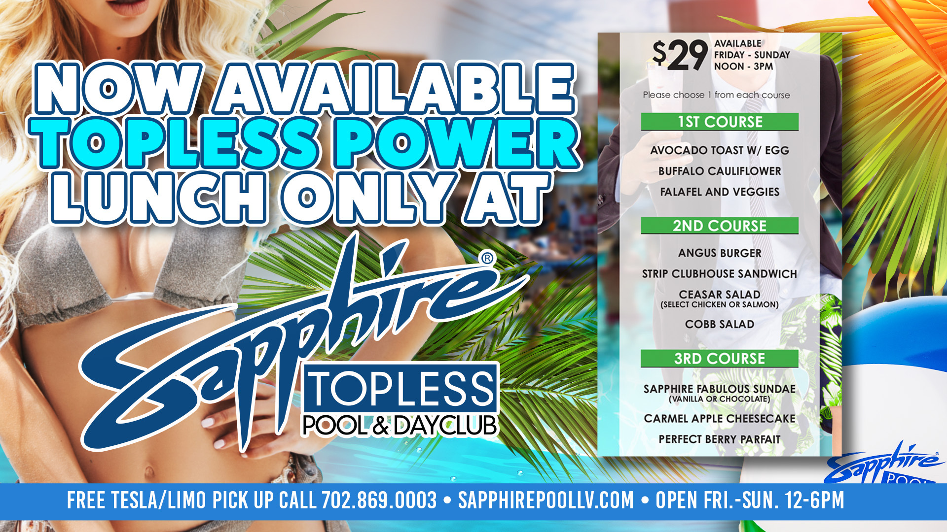 The Sapphire Topless Power Lunch