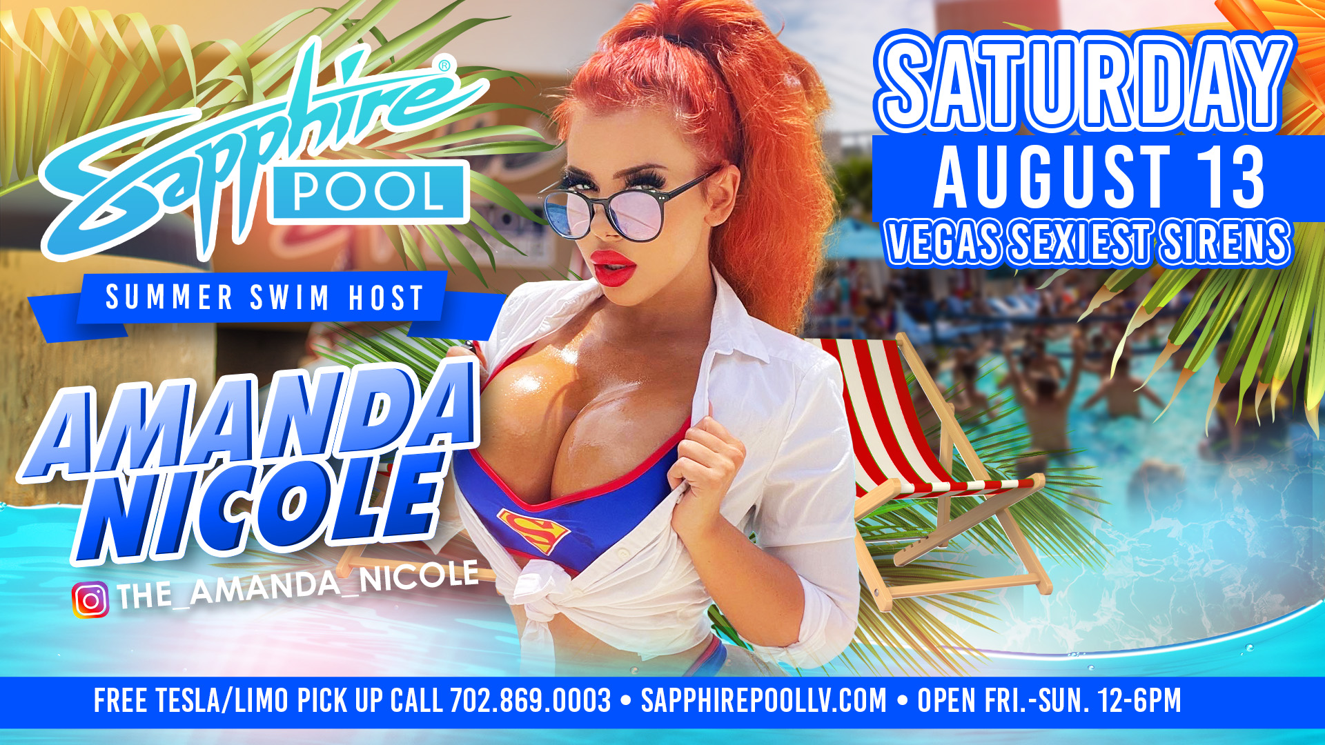 Social Media Super Star Amanda Nicole Hosts Sapphire Dayclub – Aug 13th