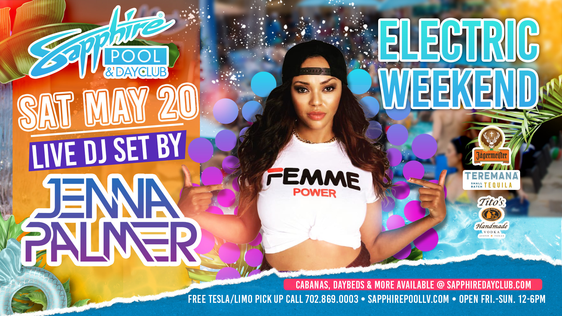 Local Legend DJ Jenna Palmer Takes the Table at Sapphire Pool Saturday May 20