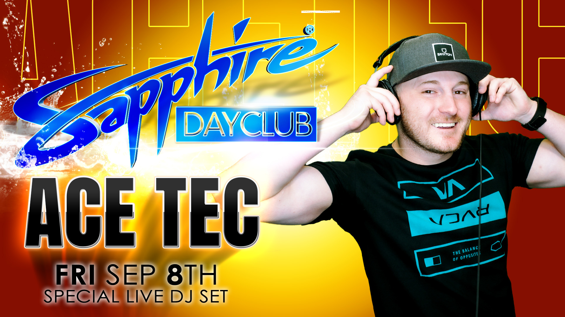 DJ Ace Tec plays at Sapphire Pool