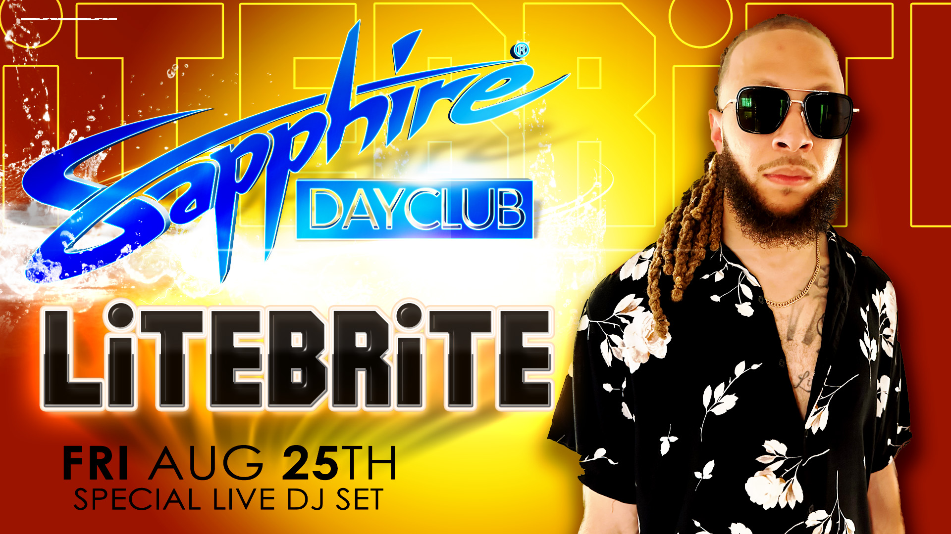 DJ litebrite at Sapphire Pool