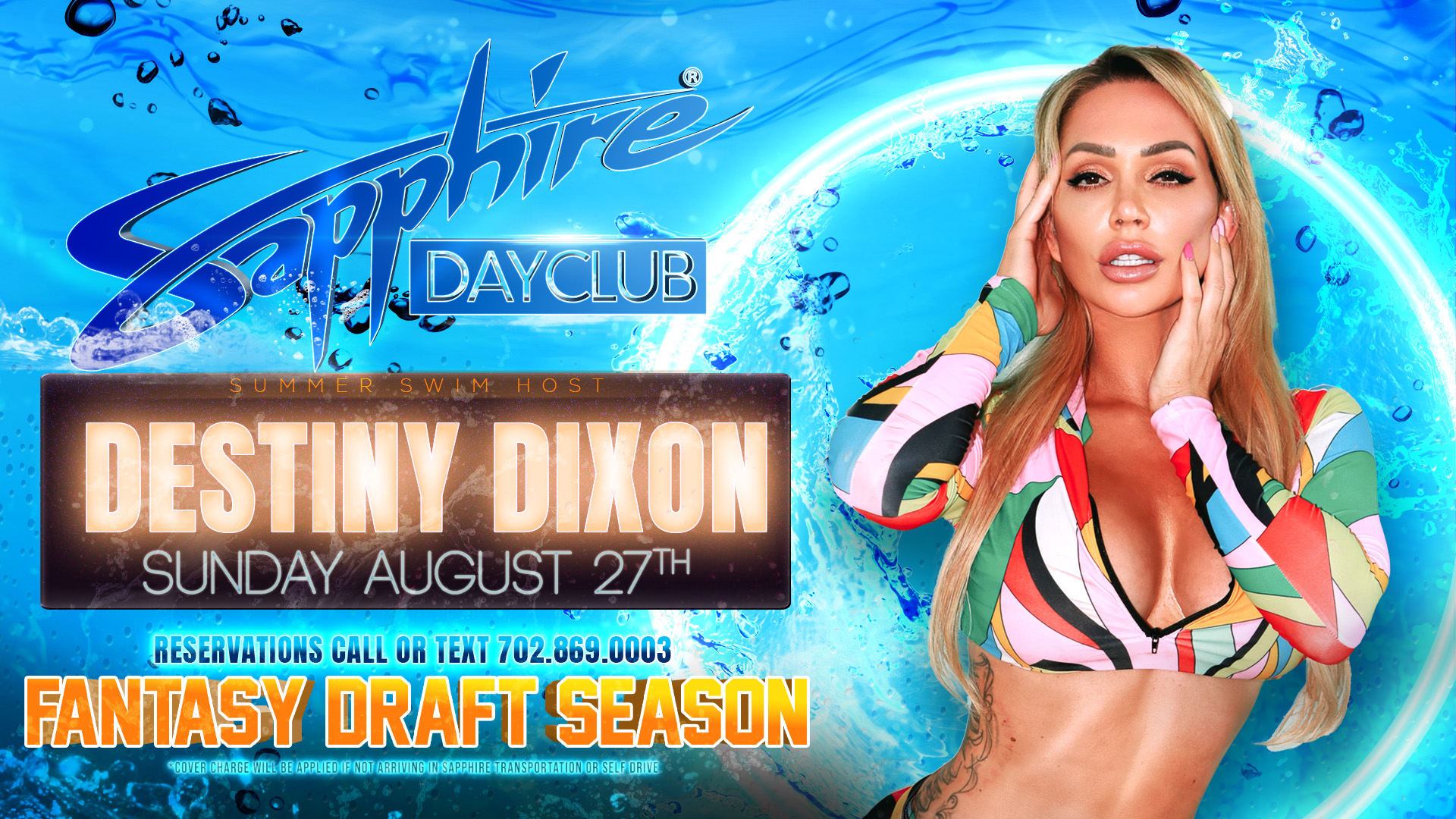 Destiny Dixon hosts Sapphire Pool